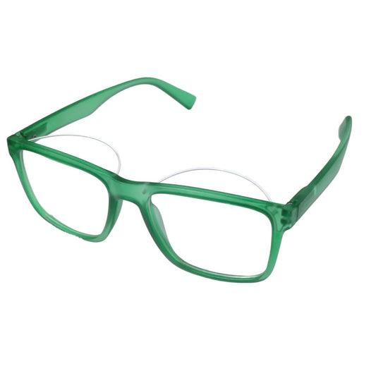 Frost Emerald Green Crutch Glasses for Eyelid Support Ptosis– Square Frame (59-21-144)