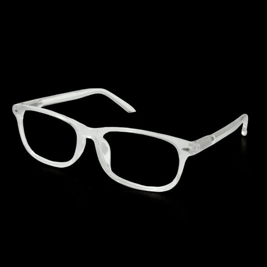Clear White Transparent Glasses with Reading Power