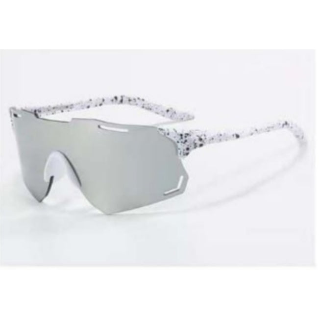 Cricket Sunglasses Cycling Sunglasses White Frame Silver Mirror Lens