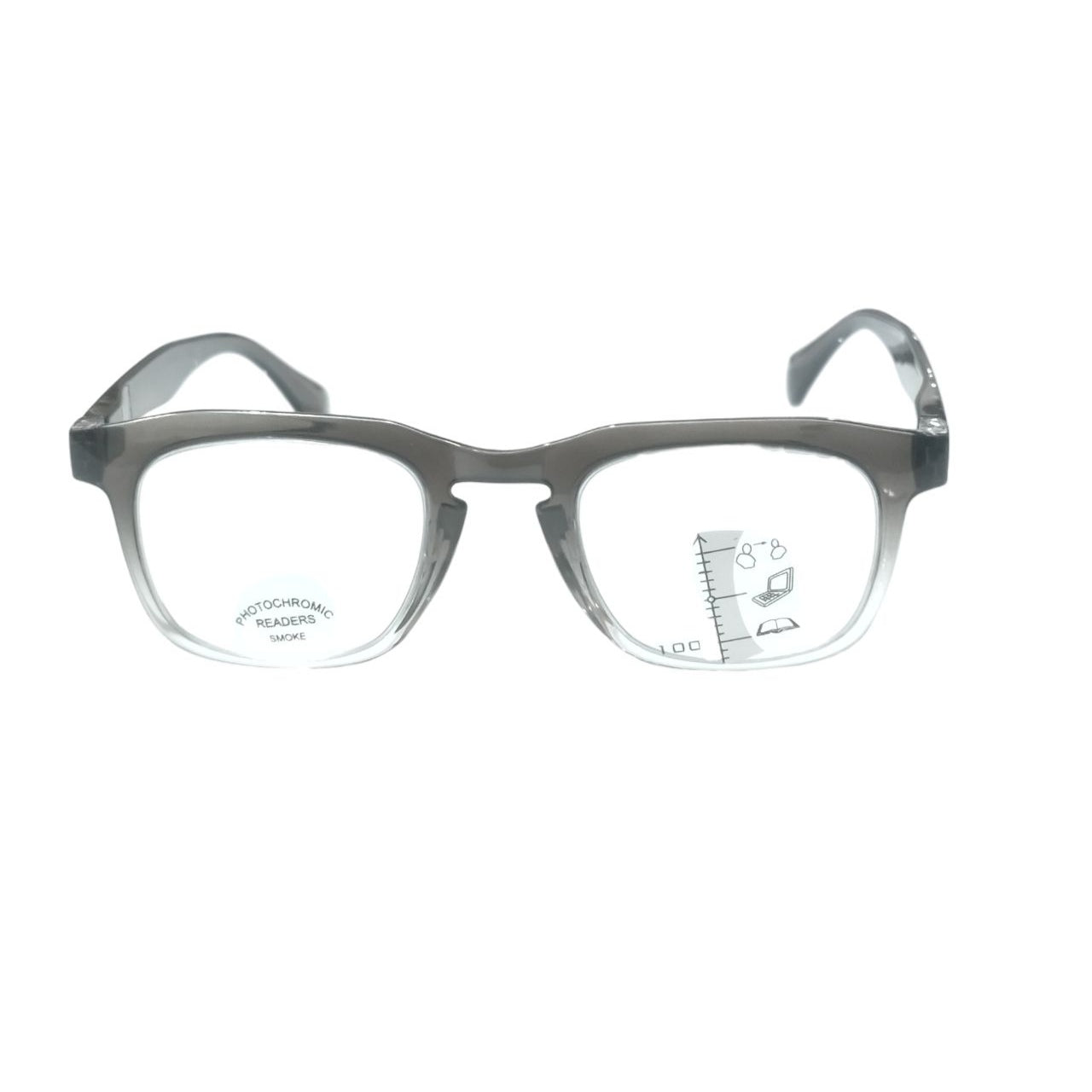 Photochromic Grey Progressive Multifocal Reading Glasses Power