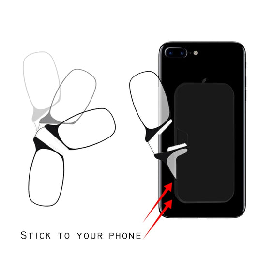 Nose Clip On Thin Foldable Reading Glasses for Men and Women