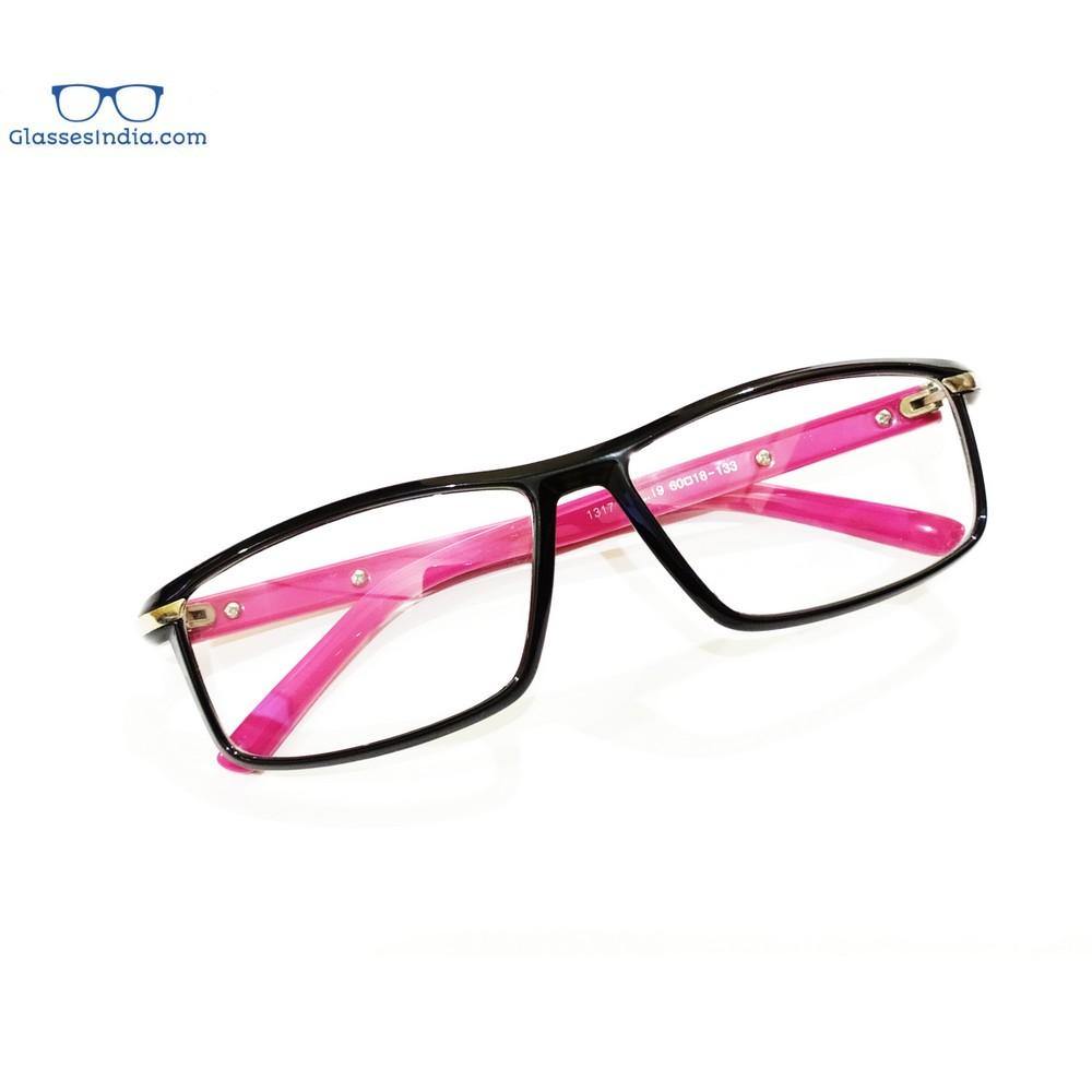 Black Computer Glasses with Anti Glare Coating 1317BK - Glasses India Online