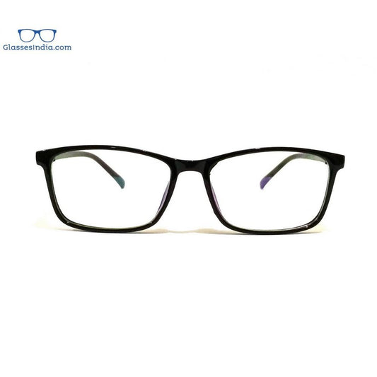 Rectangle Blue Light Blocker Computer Glasses Anti Blue Ray Eyeglasses 2392Bk - GlassesIndia