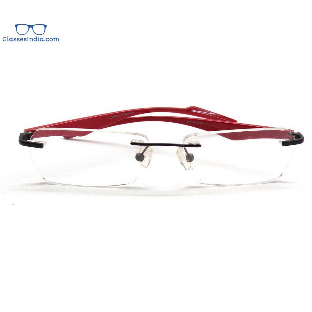 Red Rimless Blue Light Blocker Computer Glasses 29044RD