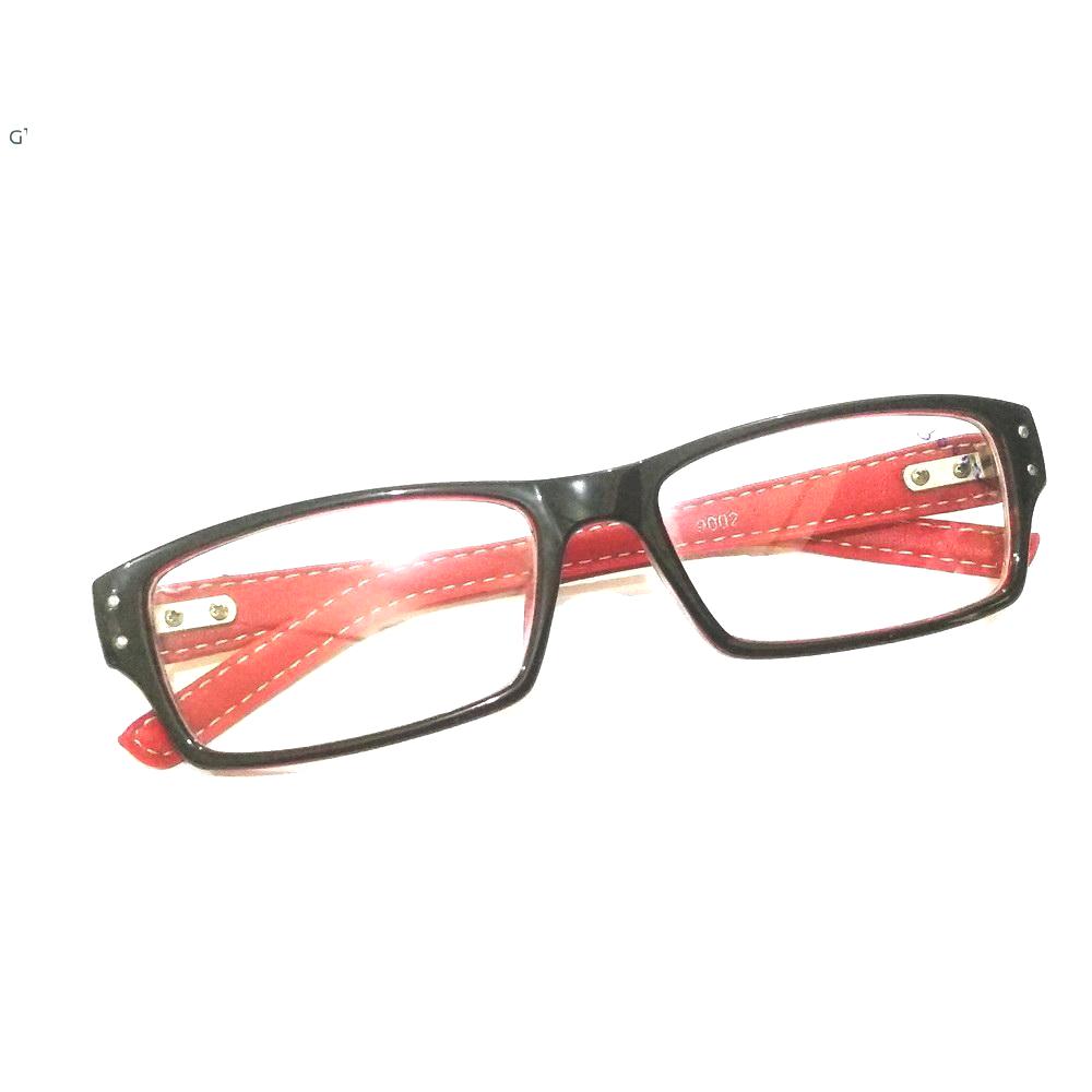 Black Front Red Side Computer Glasses with Anti Glare Coating 8002BKRD - Glasses India Online