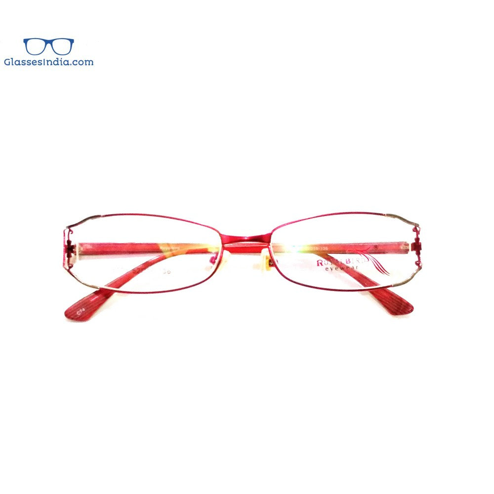 Red Designer Full Frame Blue Light Blocker Computer Glasses for Women 8073RD