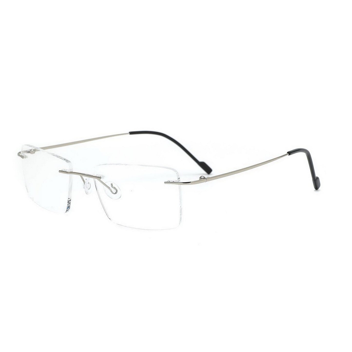 Rectangle Rimless Glasses For Men Women Frameless Eyewear Chashma