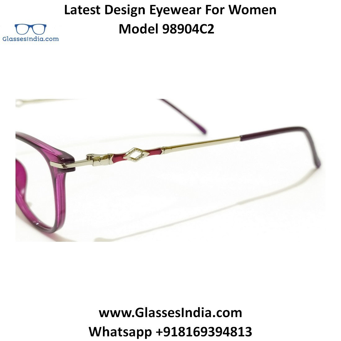 Trendy Designer Glasses for Women 98904C2 - Glasses India Online