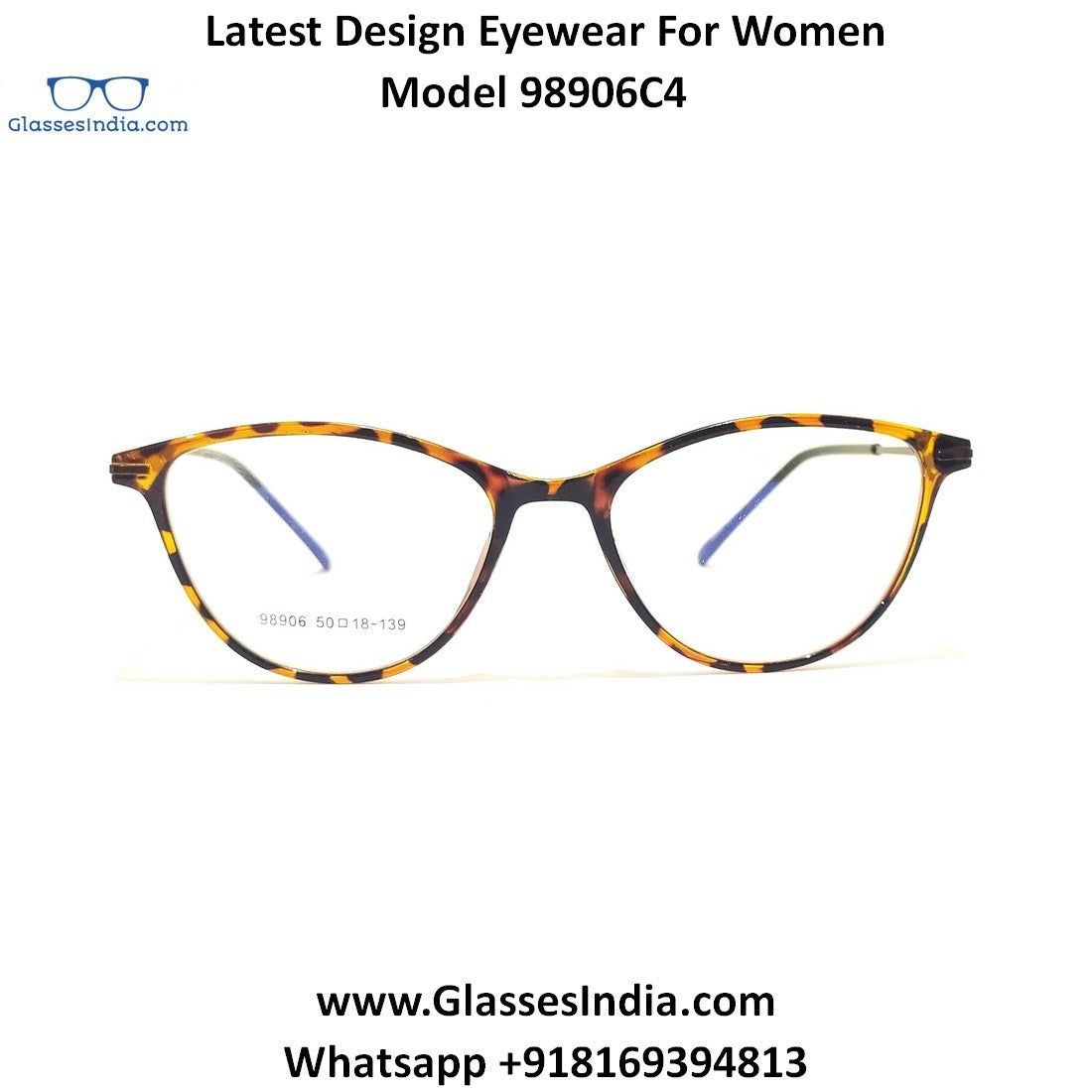 Trendy Designer Glasses for Women 98906C4 - Glasses India Online