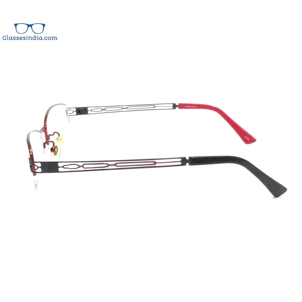 Red Supra Half Rimless Blue Light Blocker Computer Glasses for Women A7083RD