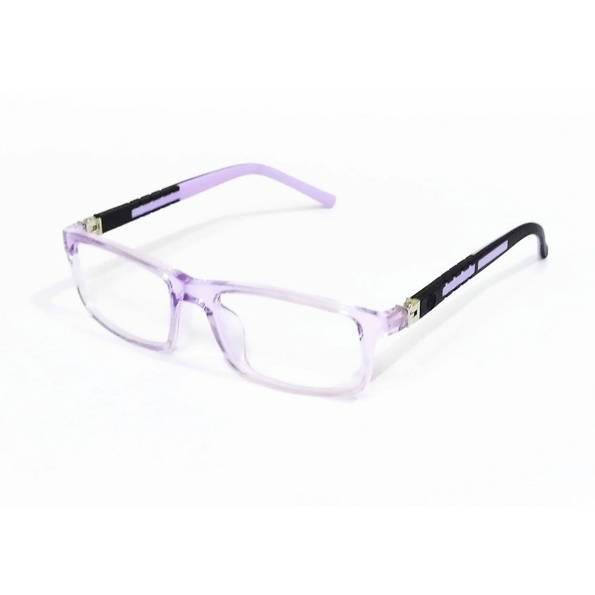 Powerful Purple: Rectangle Transparent Purple Glasses Affordable Blue Light Glasses for to 10 Year Old Girls