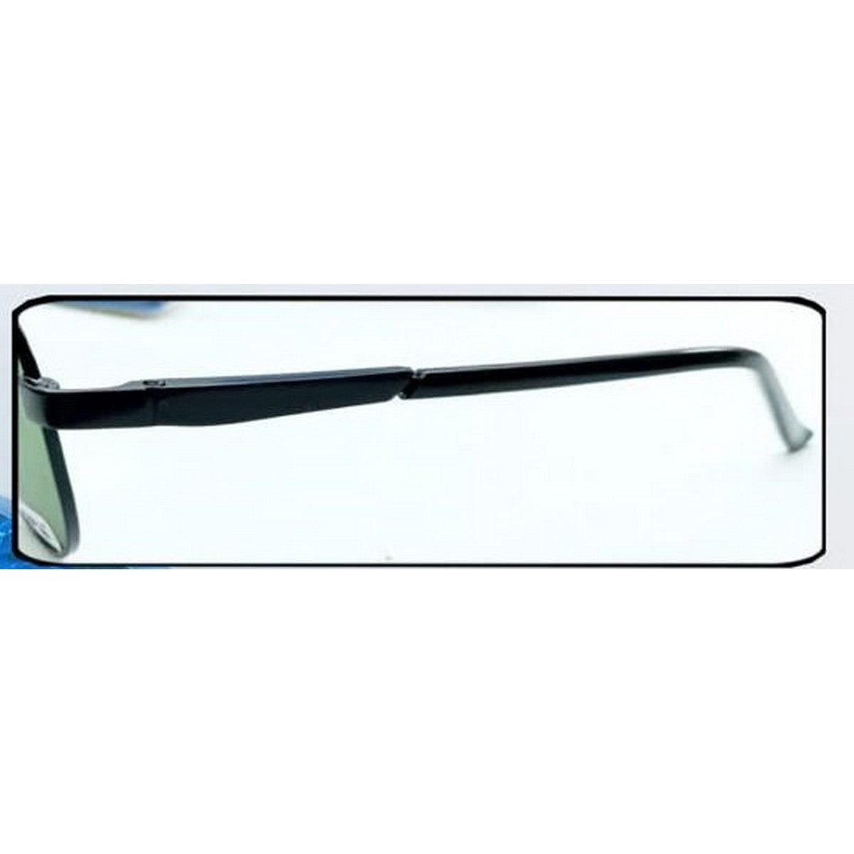 Stylish Black Sunglasses with Green Glass Lenses