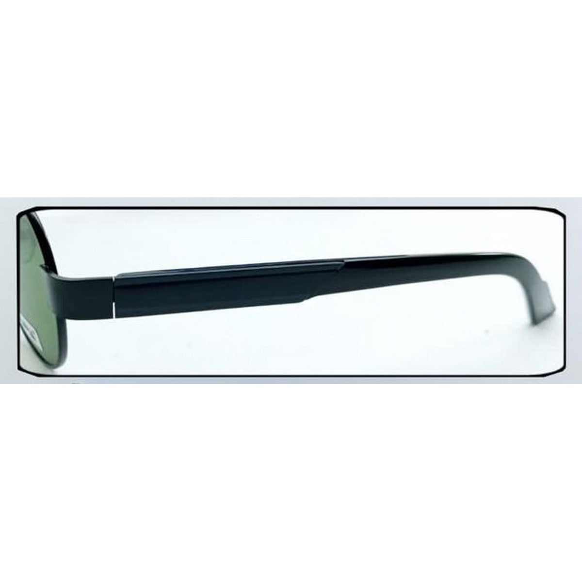 Black Sunglasses with Green Glass Lenses