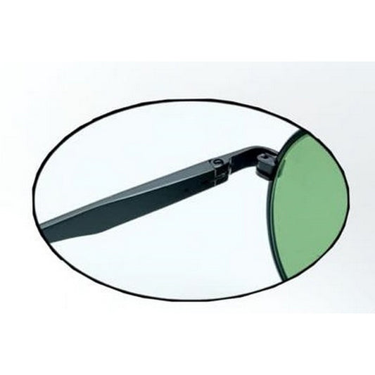 Black Sunglasses with Green Glass Lenses