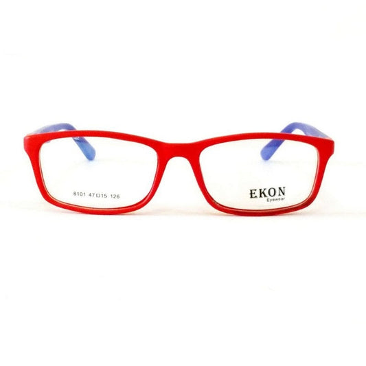 Red Kids Rectangle Glasses For 6 to 10 Years 8101C15