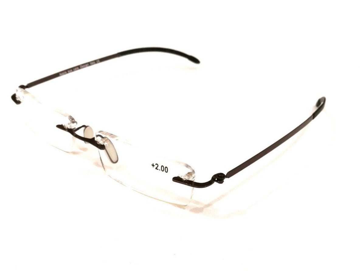 Premium Crystal  Lightweight Slim Rimless Reading Glasses