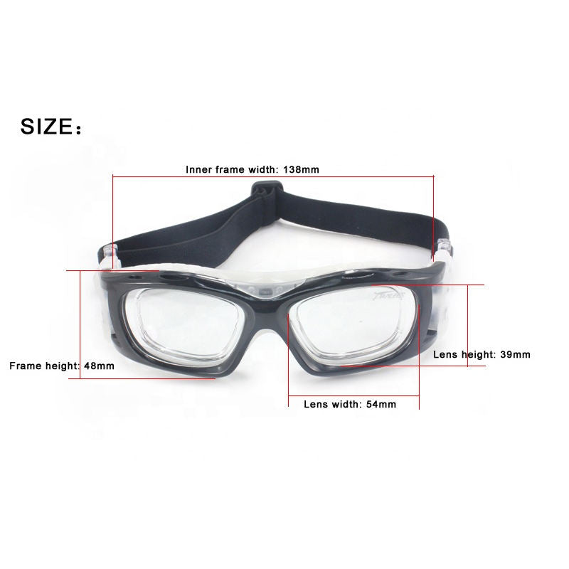 Prescription Sports Glasses for Adults: Anti-Shock Protection for Football Cricket Tennis Squash
