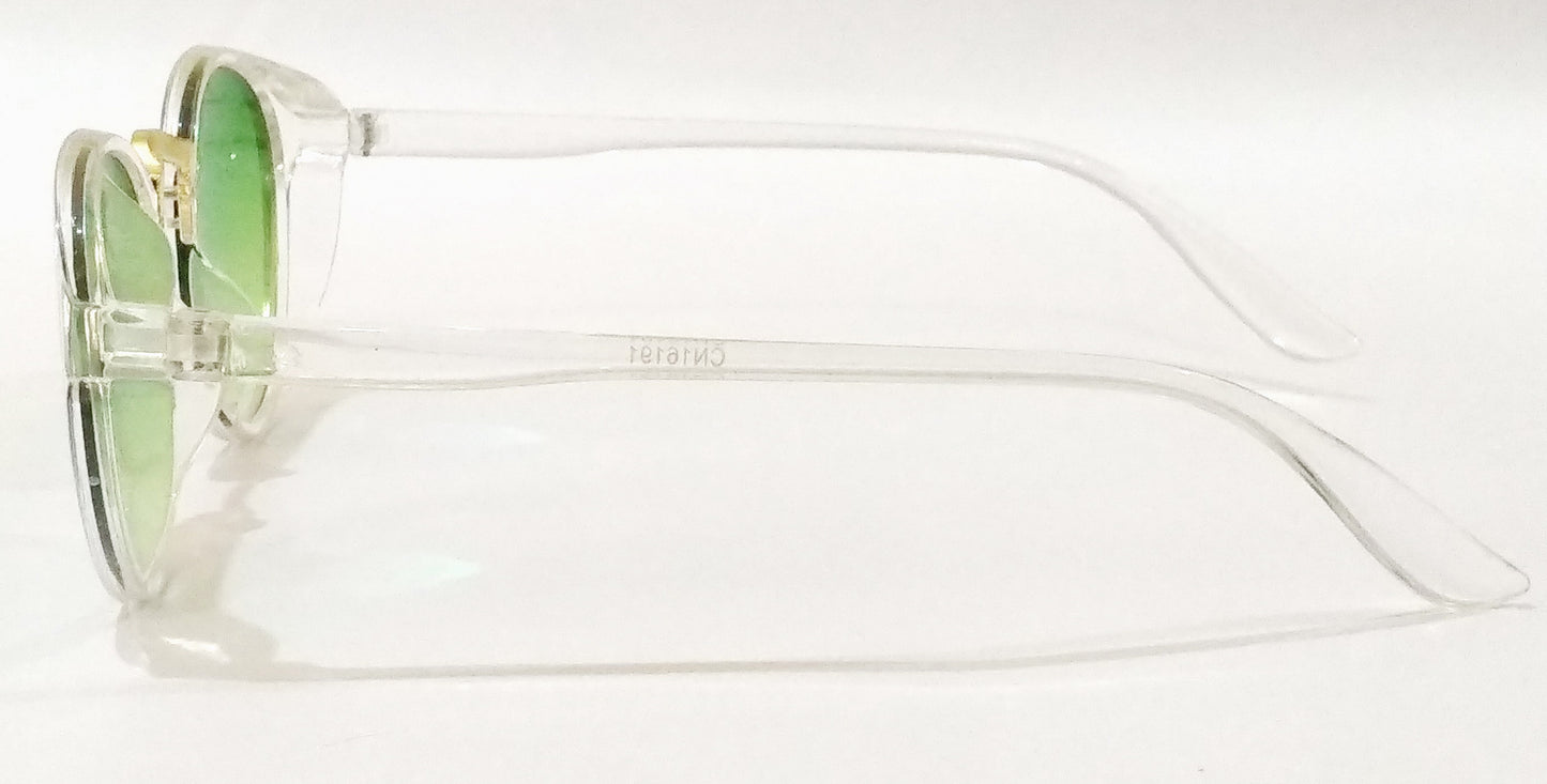 Green Round Mirror Sunglasses for Men Women SW0020