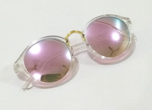 Purple Round Mirror Sunglasses for Men Women SW0017