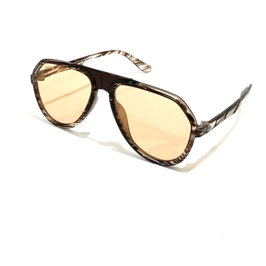 Brown Gradient Aviators Sunglasses For Men AA170BR