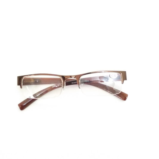 Unisex Semi Rimless Half Frame Rectangle Reading Glasses For Men Women with Spring - Glasses India Online