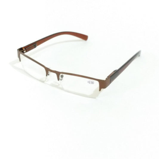 Unisex Semi Rimless Half Frame Rectangle Reading Glasses For Men Women with Spring - Glasses India Online