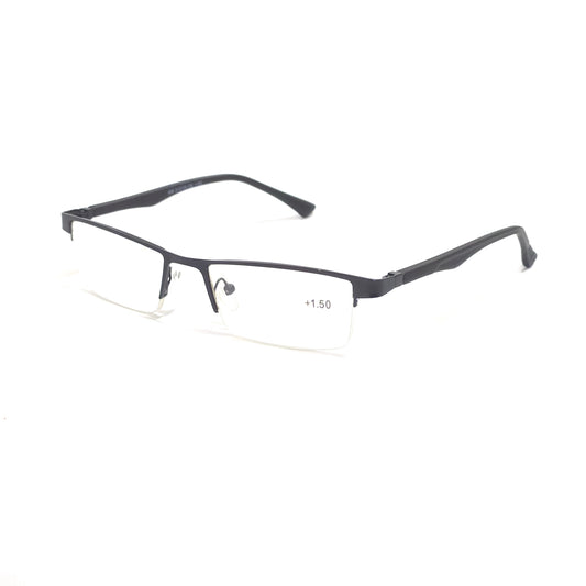 Rectangle Metal Half Frame Supra Reading Glasses for Men and Women
