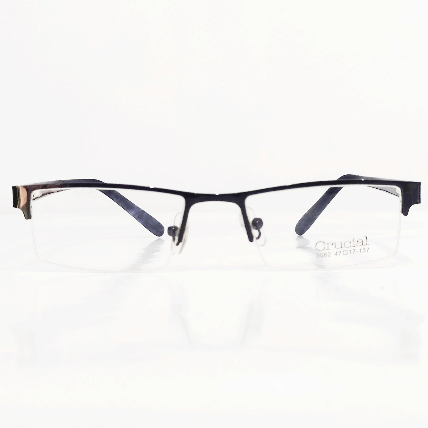 Grey Metal Supra Spectacle Frame Glasses For Women and Men