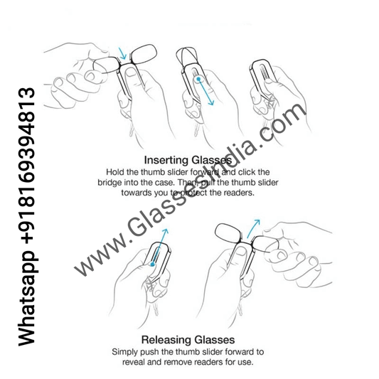 Buy Mini Keychain Reading Glasses Nose Clip On Thin Foldable Reading Glasses for Men and Women - Glasses India Online in India
