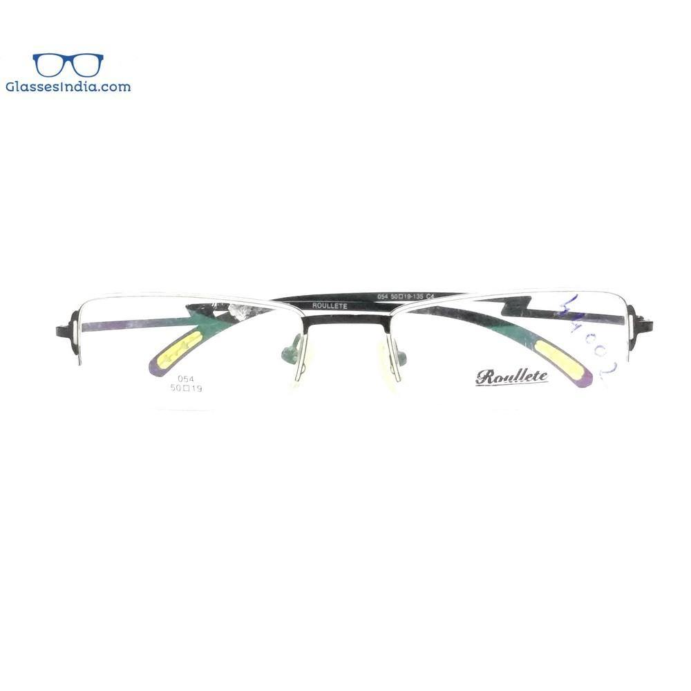 Black Supra Half Frame Blue Light Blocker Computer Glasses R0054 - Glasses India Online