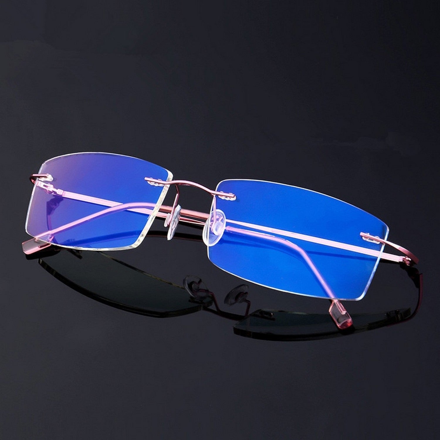 Rimless Frames Frameless Specs Blue Light Glasses For Men and