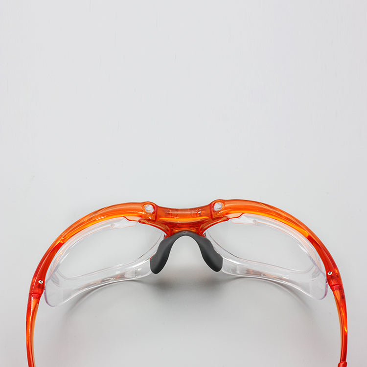 EYESafety Sports Prescription Safety Glasses Glossy Orange Eyewear