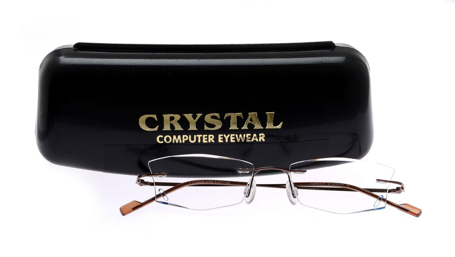 Buy Designer Party Eyewear Rimless Anti Glare Computer Glasses For Women Men A602BRBD - Glasses India Online in India