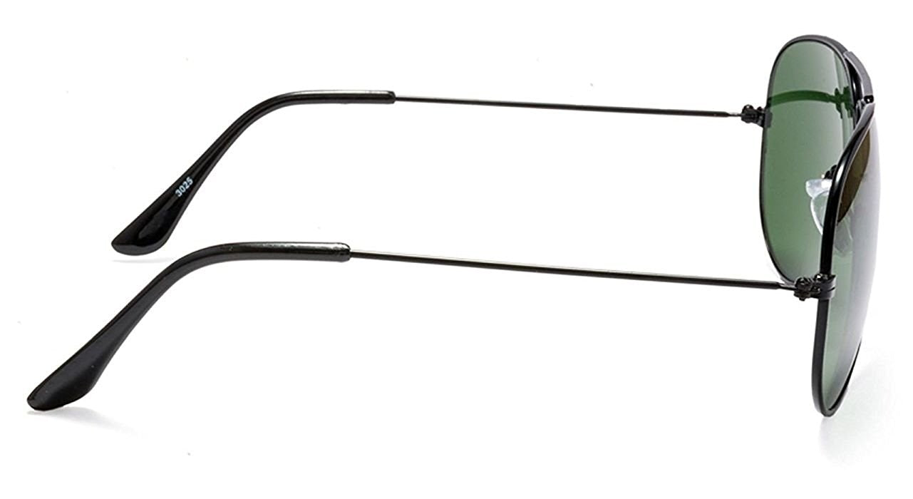 Classic Best Selling Aviators Sunglasses For Men Black Frame Green Lenses