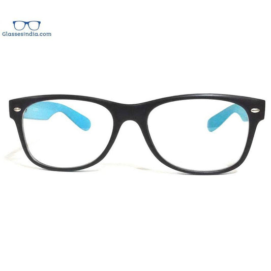 Black Computer Glasses with Anti Glare Coating F846BKBL - Glasses India Online