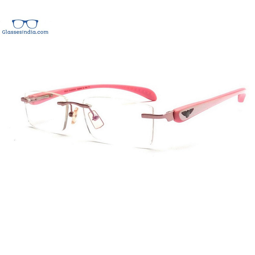 Pink Rimless Blue Light Blocker Computer Glasses PF2257PK