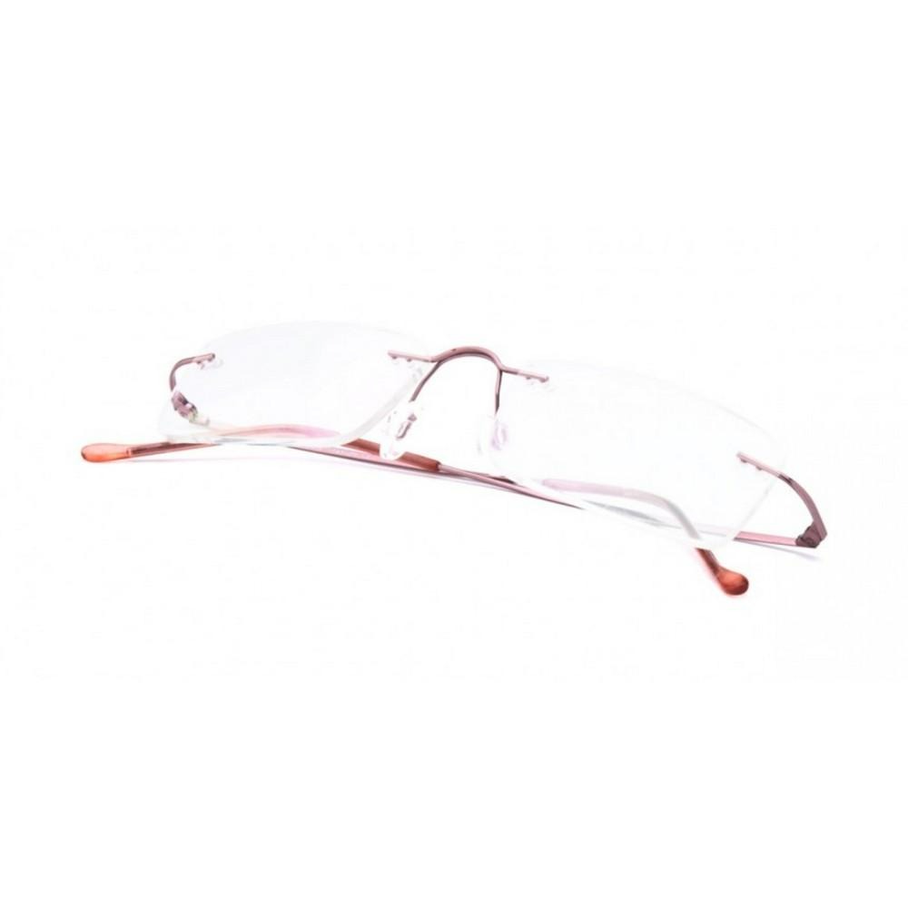 Pink Rimless Computer Glasses with Anti Glare Coating - GlassesIndia
