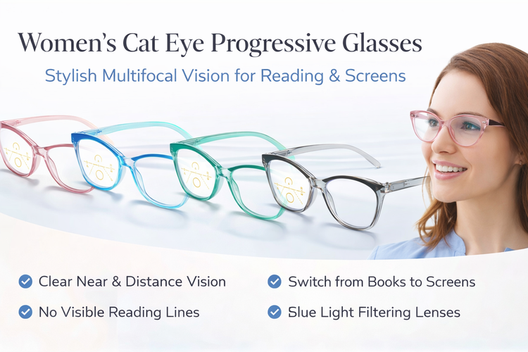 Women’s Cat Eye Progressive Glasses