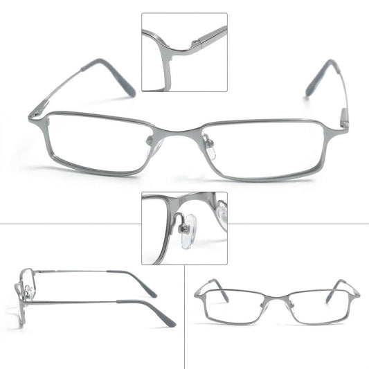 Executive Style Grey Spectacle Frame Glasses - Model 104