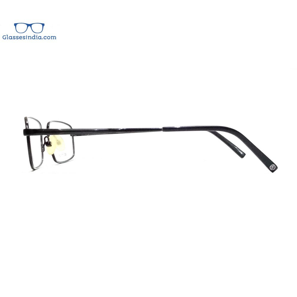 Sophisticated Black Full Frame Rectangle Progressive Glasses - Multifocal No Line Bifocal Lens  1189BKL