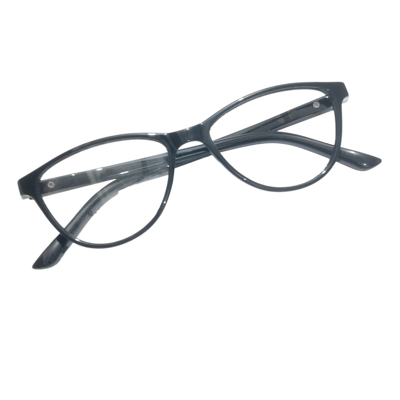 Black Cat Eye Full Frame Ptosis Crutch Glasses 1405 Size 47-20