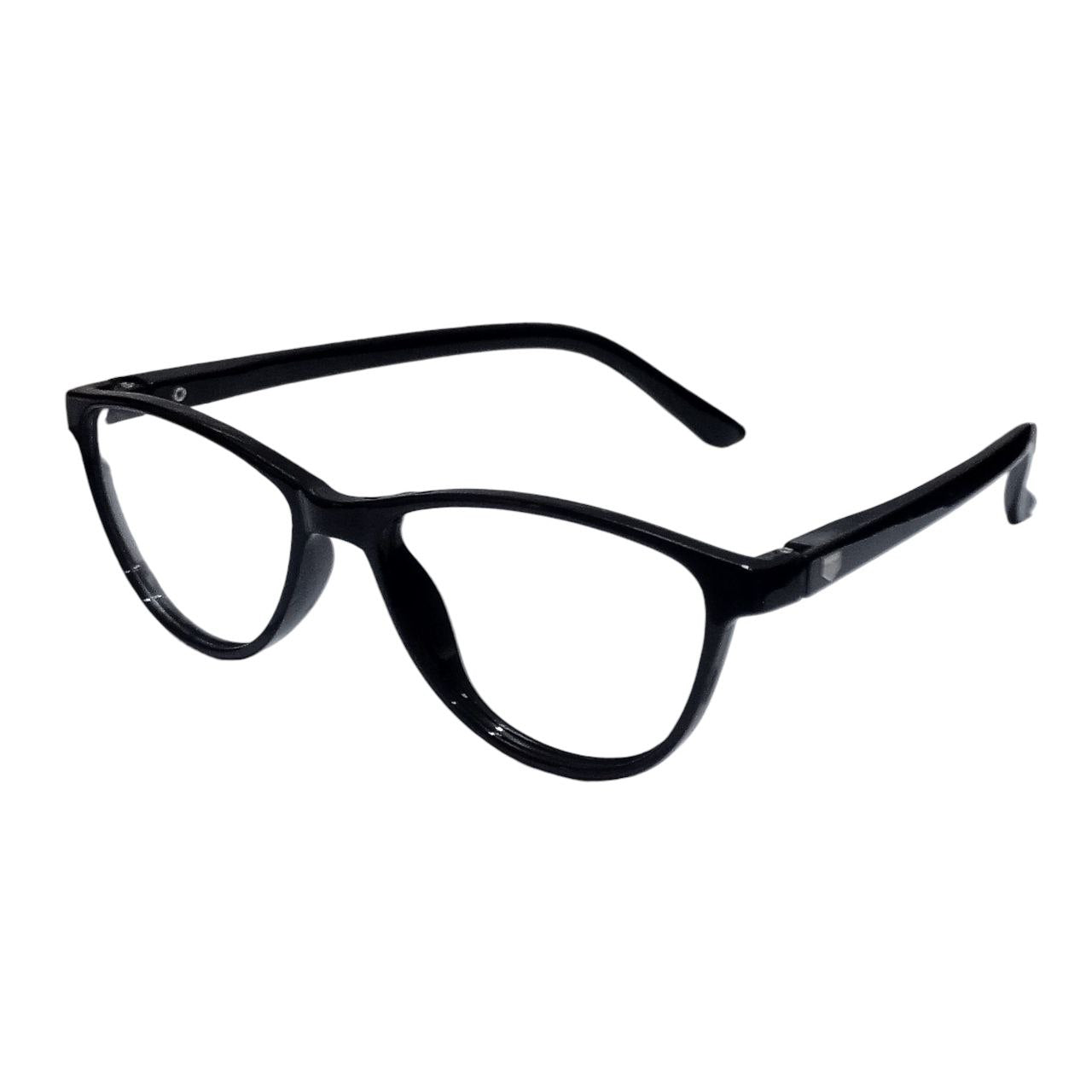 Black Cat Eye Full Frame Ptosis Crutch Glasses 1405 Size 47-20