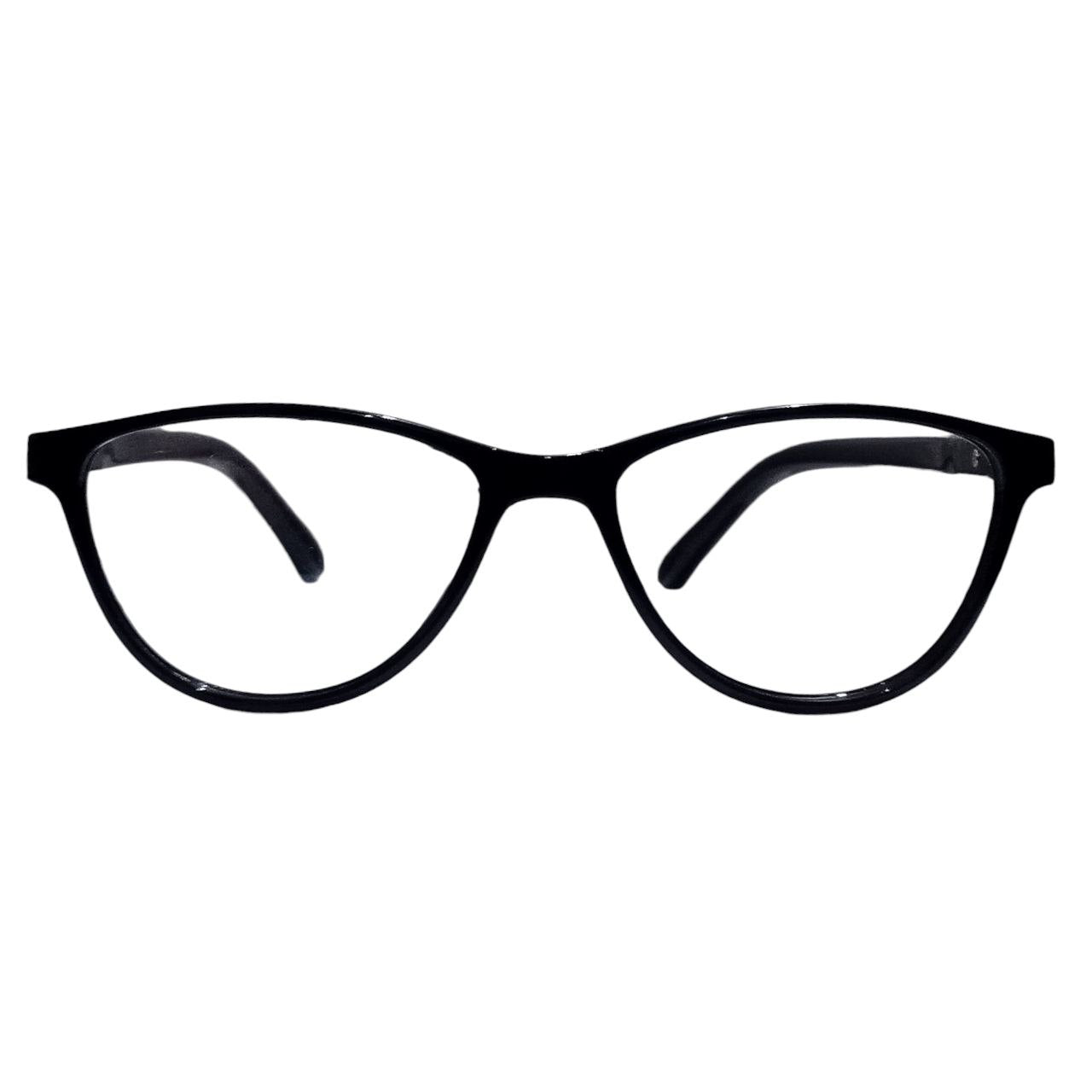 Black Cat Eye Full Frame Ptosis Crutch Glasses 1405 Size 47-20