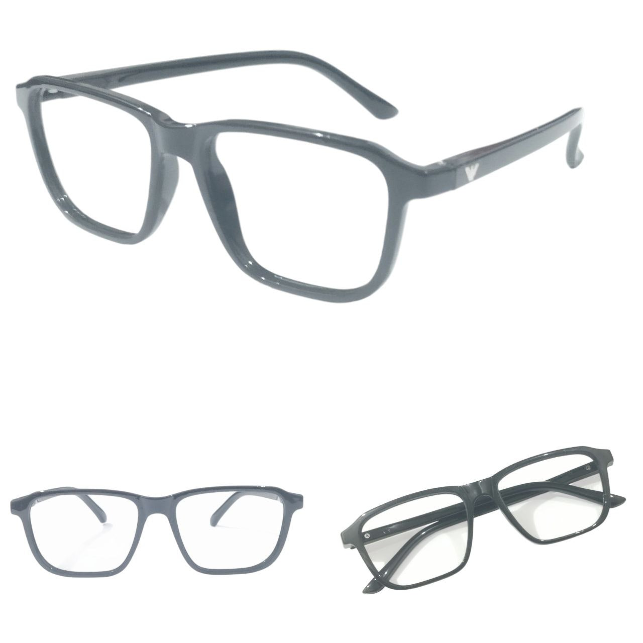 Square Full Frame Ptosis Crutch Glasses Size 51-20