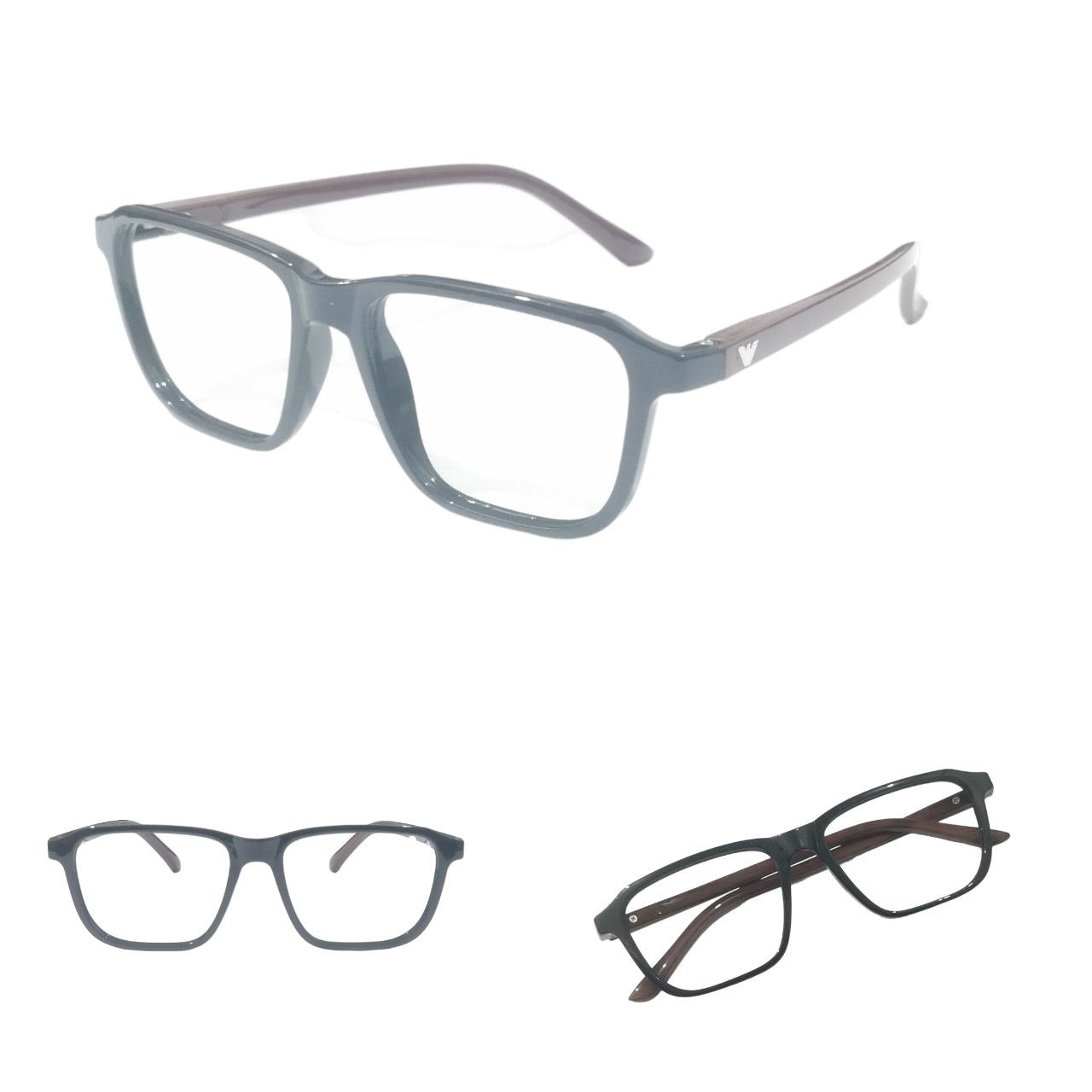 Square Full Frame Ptosis Crutch Glasses Size 51-20