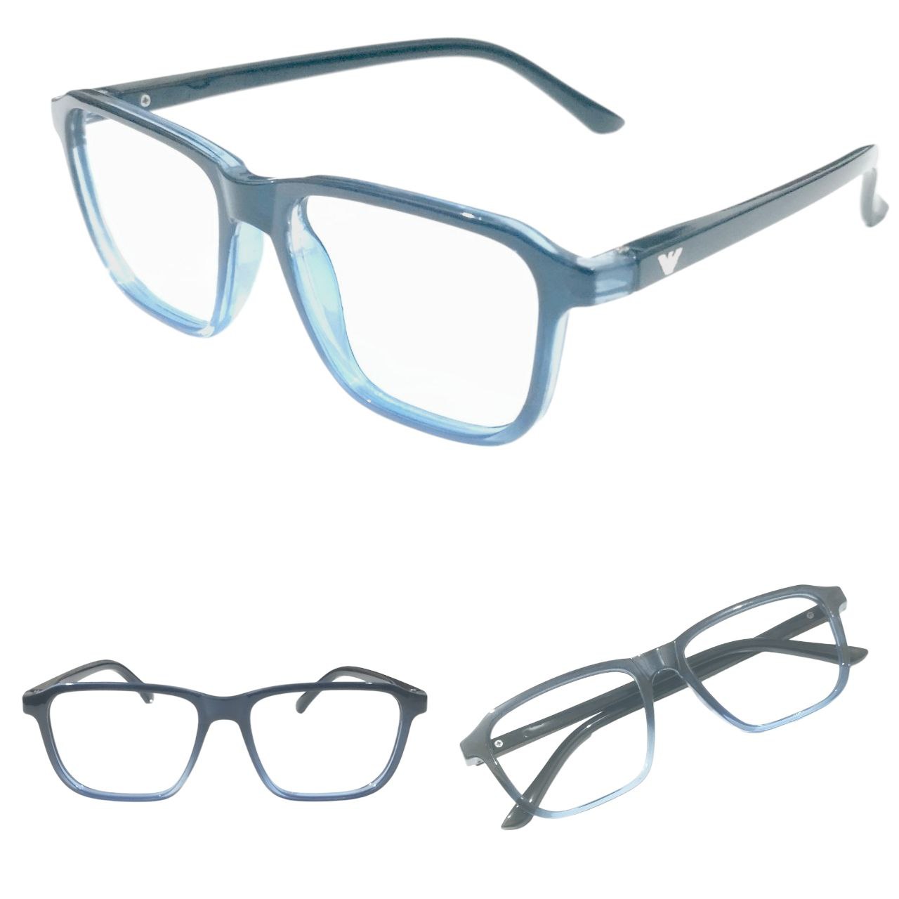 Square Full Frame Ptosis Crutch Glasses Size 51-20