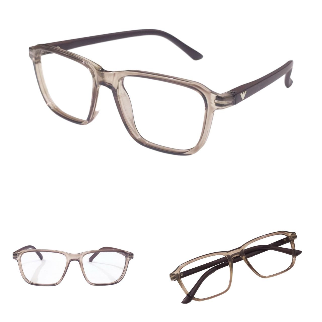 Square Full Frame Ptosis Crutch Glasses Size 51-20
