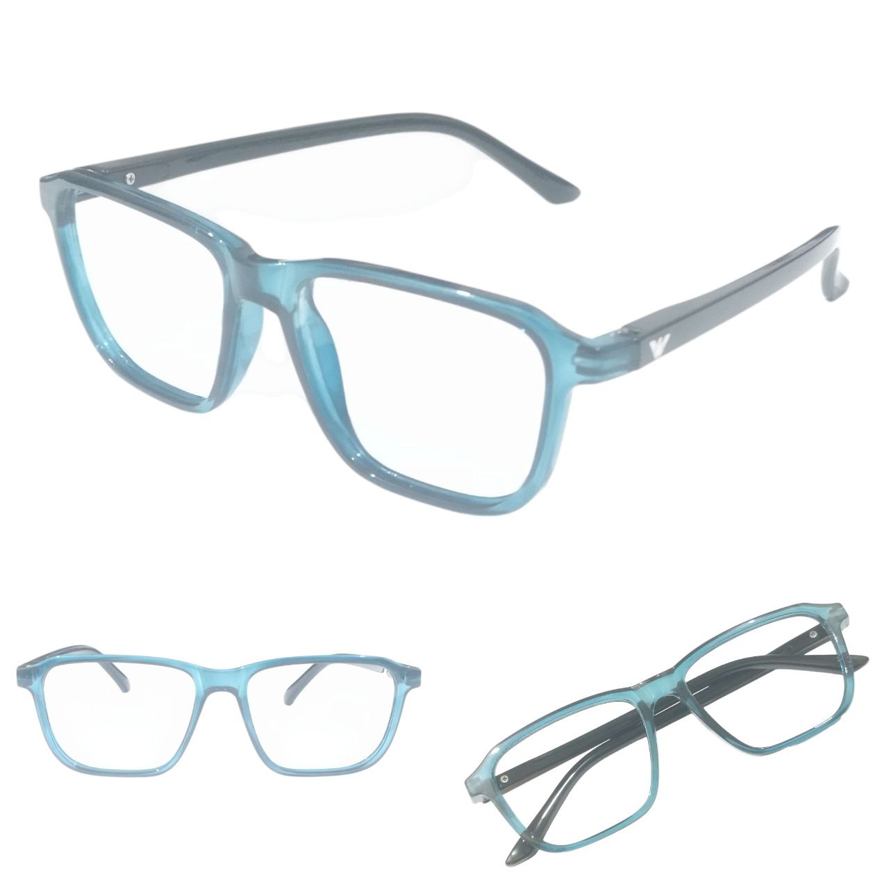 Square Full Frame Ptosis Crutch Glasses Size 51-20