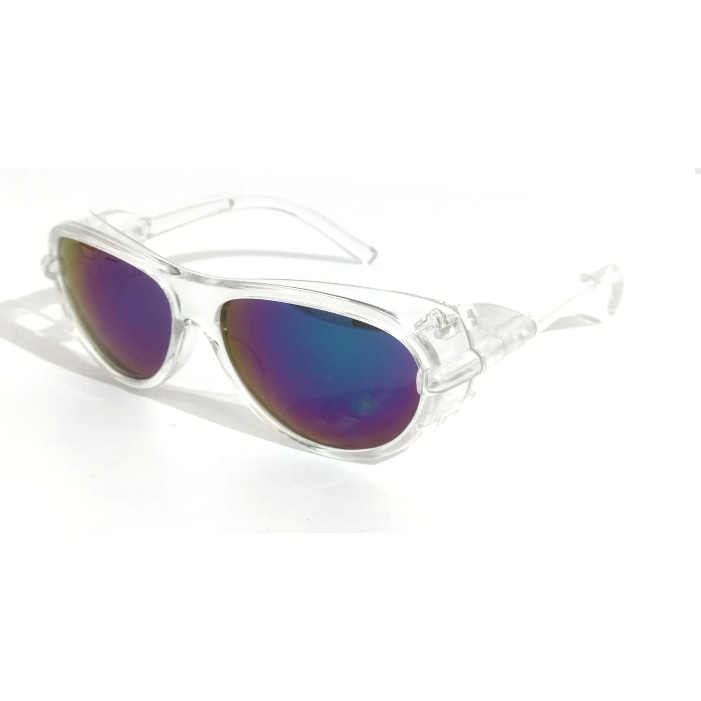 Blue Mirror Driving Sunglasses with Side Shield