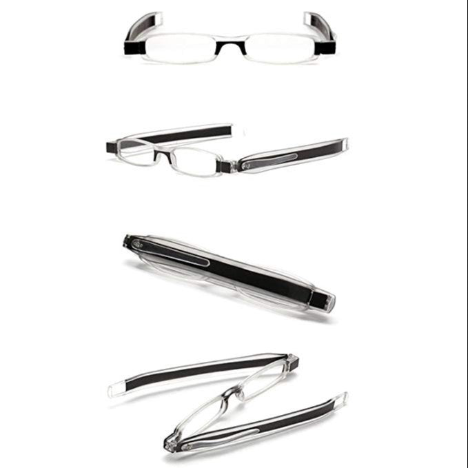 180 Degree Rotation Pocket Reading Glasses with Clip
